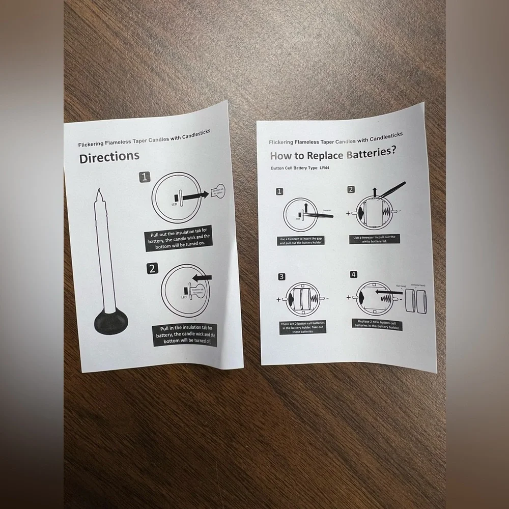 Set of two LED Flameless Candle. New in box.